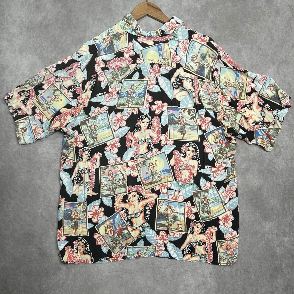 Art of Eddy Y Hula Girl Dancer Hawaiian Shirt Mens XL by Reyn Spooner - Picture 2 of 5